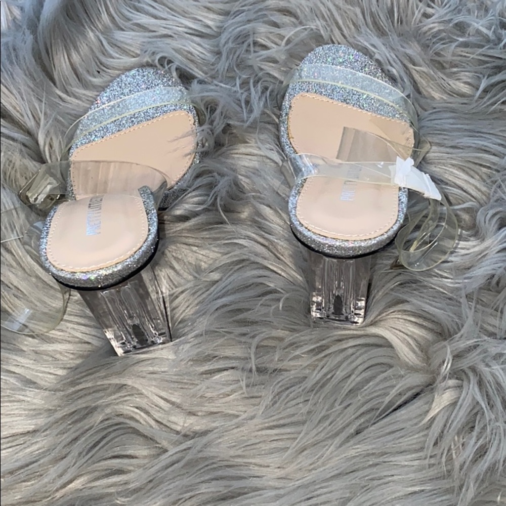 Sliver glitter square heels - Picture 6 of 6